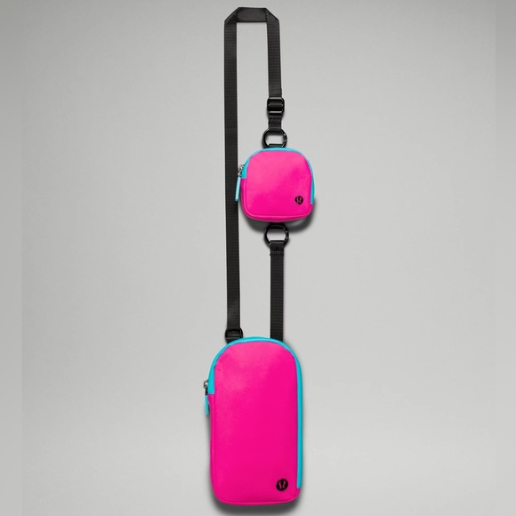 NWOT Modular Phone Crossbody Bag, Sonic Pink/Blue/Black - Picture 3 of 10